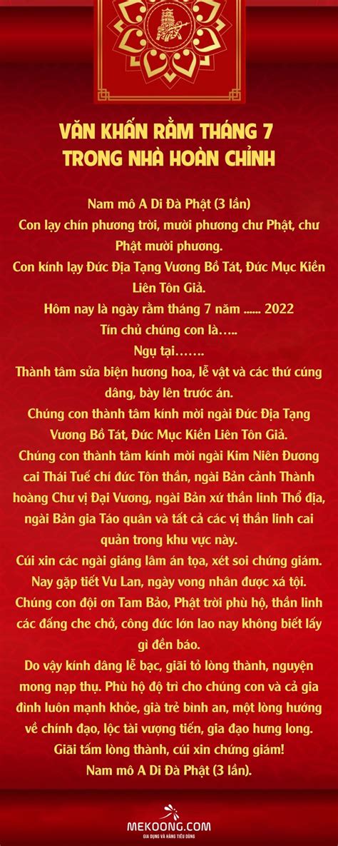 văn khấn rằm tháng 7